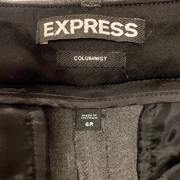 Express Columnist Pant | Size 4R | Boot Leg | Charcoal Gray - Picture 7 of 8
